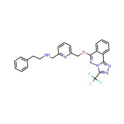 FC(F)(F)c1nnc2c3ccccc3c(OCc3cccc(CNCCc4ccccc4)n3)nn12 ZINC000026502709