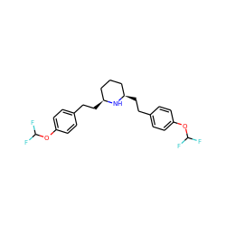 FC(F)Oc1ccc(CC[C@@H]2CCC[C@H](CCc3ccc(OC(F)F)cc3)N2)cc1 ZINC000103297281