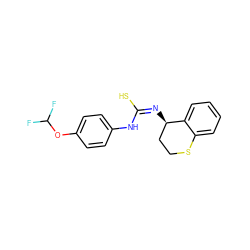 FC(F)Oc1ccc(N/C(S)=N\[C@@H]2CCSc3ccccc32)cc1 ZINC000005225411