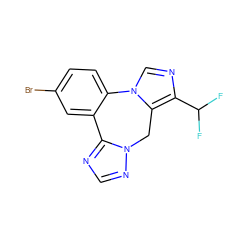 FC(F)c1ncn2c1Cn1ncnc1-c1cc(Br)ccc1-2 ZINC000035950127