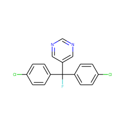 FC(c1ccc(Cl)cc1)(c1ccc(Cl)cc1)c1cncnc1 ZINC000028767742