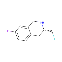 FC[C@@H]1Cc2ccc(I)cc2CN1 ZINC000013517616