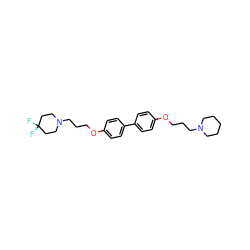 FC1(F)CCN(CCCOc2ccc(-c3ccc(OCCCN4CCCCC4)cc3)cc2)CC1 ZINC000096921544