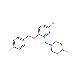 FC1CCN(Cc2cc(Br)ccc2OCc2ccc(Cl)cc2)CC1 ZINC000028822100