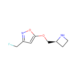 FCc1cc(OC[C@@H]2CCN2)on1 ZINC000095555697