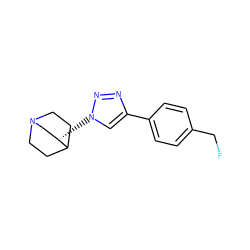 FCc1ccc(-c2cn([C@H]3CN4CCC3CC4)nn2)cc1 ZINC000205602682