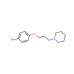 FCc1ccc(OCCCN2CCCCC2)cc1 ZINC000040893553