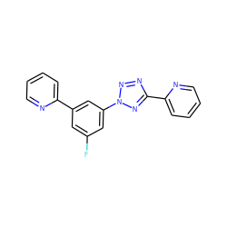 Fc1cc(-c2ccccn2)cc(-n2nnc(-c3ccccn3)n2)c1 ZINC000028455235