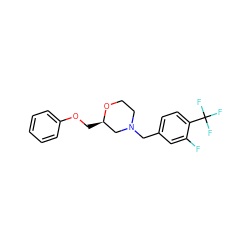 Fc1cc(CN2CCO[C@H](COc3ccccc3)C2)ccc1C(F)(F)F ZINC000653917163