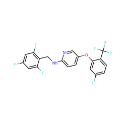 Fc1cc(F)c(CNc2ccc(Oc3cc(F)ccc3C(F)(F)F)cn2)c(F)c1 ZINC000222864244