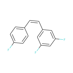 Fc1ccc(/C=C\c2cc(F)cc(F)c2)cc1 ZINC000036159917