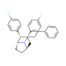 Fc1ccc([C@@H]2[C@H](c3ccc(F)cc3)C[C@H]3CC[C@H]2N3CCCc2ccccc2)cc1 ZINC000100840788