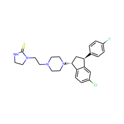 Fc1ccc([C@@H]2C[C@@H](N3CCN(CCN4CCNC4=S)CC3)c3ccc(Cl)cc32)cc1 ZINC000022940821