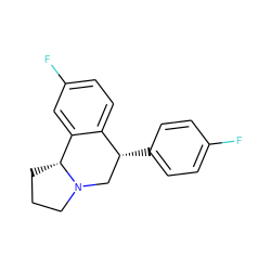 Fc1ccc([C@@H]2CN3CCC[C@@H]3c3cc(F)ccc32)cc1 ZINC000029231013