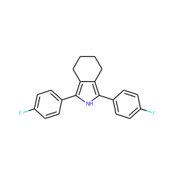 Fc1ccc(-c2[nH]c(-c3ccc(F)cc3)c3c2CCCC3)cc1 ZINC000000023850