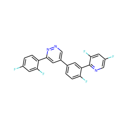 Fc1ccc(-c2cc(-c3ccc(F)c(-c4ncc(F)cc4F)c3)cnn2)c(F)c1 ZINC000013686137