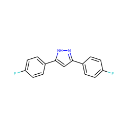 Fc1ccc(-c2cc(-c3ccc(F)cc3)[nH]n2)cc1 ZINC000012396929