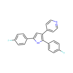 Fc1ccc(-c2cc(-c3ccncc3)c(-c3ccc(F)cc3)[nH]2)cc1 ZINC000000006854