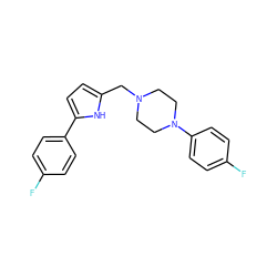 Fc1ccc(-c2ccc(CN3CCN(c4ccc(F)cc4)CC3)[nH]2)cc1 ZINC000029569127