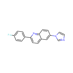 Fc1ccc(-c2ccc3cc(-n4ccnc4)ccc3n2)cc1 ZINC000114469462