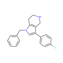 Fc1ccc(-c2cn(Cc3ccccc3)c3c2CNCC3)cc1 ZINC000066111806