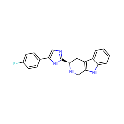 Fc1ccc(-c2cnc([C@H]3Cc4c([nH]c5ccccc45)CN3)[nH]2)cc1 ZINC000473119756