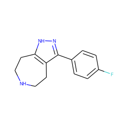 Fc1ccc(-c2n[nH]c3c2CCNCC3)cc1 ZINC000306143875