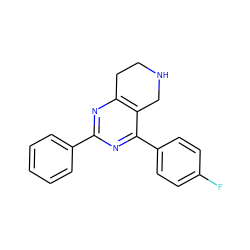 Fc1ccc(-c2nc(-c3ccccc3)nc3c2CNCC3)cc1 ZINC000029126473