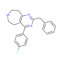 Fc1ccc(-c2nc(Cc3ccccc3)nc3c2CCNCC3)cc1 ZINC000029126584