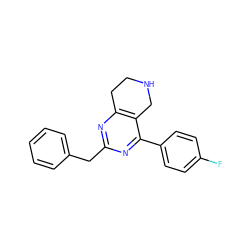 Fc1ccc(-c2nc(Cc3ccccc3)nc3c2CNCC3)cc1 ZINC000029126544