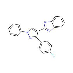 Fc1ccc(-c2nn(-c3ccccc3)cc2-c2nc3ccccc3[nH]2)cc1 ZINC000473113281