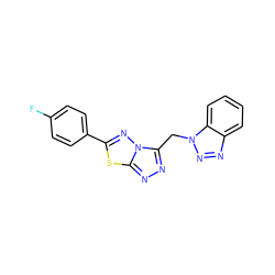 Fc1ccc(-c2nn3c(Cn4nnc5ccccc54)nnc3s2)cc1 ZINC000002365829