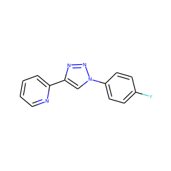 Fc1ccc(-n2cc(-c3ccccn3)nn2)cc1 ZINC000072160074