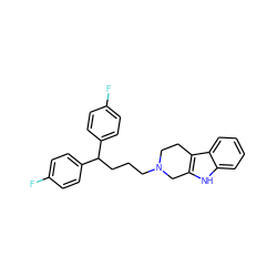 Fc1ccc(C(CCCN2CCc3c([nH]c4ccccc34)C2)c2ccc(F)cc2)cc1 ZINC000036093021