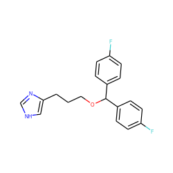 Fc1ccc(C(OCCCc2c[nH]cn2)c2ccc(F)cc2)cc1 ZINC000002244332