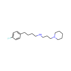 Fc1ccc(CCCCNCCCN2CCCCC2)cc1 ZINC000207166230