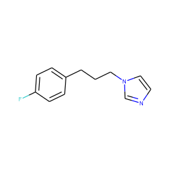 Fc1ccc(CCCn2ccnc2)cc1 ZINC000034180668