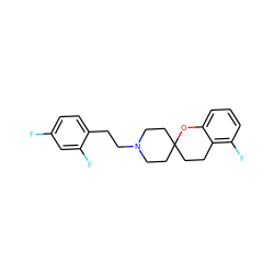 Fc1ccc(CCN2CCC3(CCc4c(F)cccc4O3)CC2)c(F)c1 ZINC000013472075