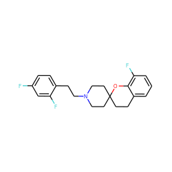 Fc1ccc(CCN2CCC3(CCc4cccc(F)c4O3)CC2)c(F)c1 ZINC000013472078