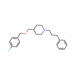 Fc1ccc(COCC2CCN(CCCc3ccccc3)CC2)cc1 ZINC000013730121