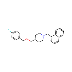 Fc1ccc(COCC2CCN(Cc3cccc4ccccc34)CC2)cc1 ZINC000000599619