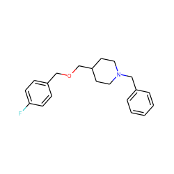 Fc1ccc(COCC2CCN(Cc3ccccc3)CC2)cc1 ZINC000013730105