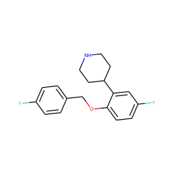 Fc1ccc(COc2ccc(F)cc2C2CCNCC2)cc1 ZINC000045287491