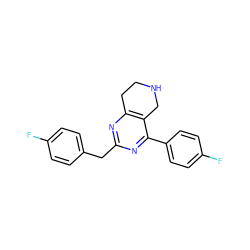 Fc1ccc(Cc2nc3c(c(-c4ccc(F)cc4)n2)CNCC3)cc1 ZINC000029126505