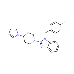 Fc1ccc(Cn2c(N3CCC(n4cccc4)CC3)nc3ccccc32)cc1 ZINC000043064772