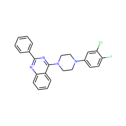 Fc1ccc(N2CCN(c3nc(-c4ccccc4)nc4ccccc34)CC2)cc1Cl ZINC000095573729