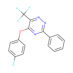 Fc1ccc(Oc2nc(-c3ccccc3)nnc2C(F)(F)F)cc1 ZINC000006242840