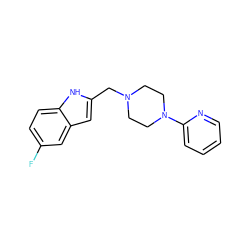 Fc1ccc2[nH]c(CN3CCN(c4ccccn4)CC3)cc2c1 ZINC000013560675