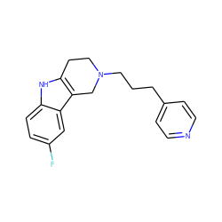 Fc1ccc2[nH]c3c(c2c1)CN(CCCc1ccncc1)CC3 ZINC000012356098