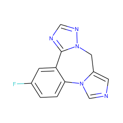 Fc1ccc2c(c1)-c1ncnn1Cc1cncn1-2 ZINC000049049956